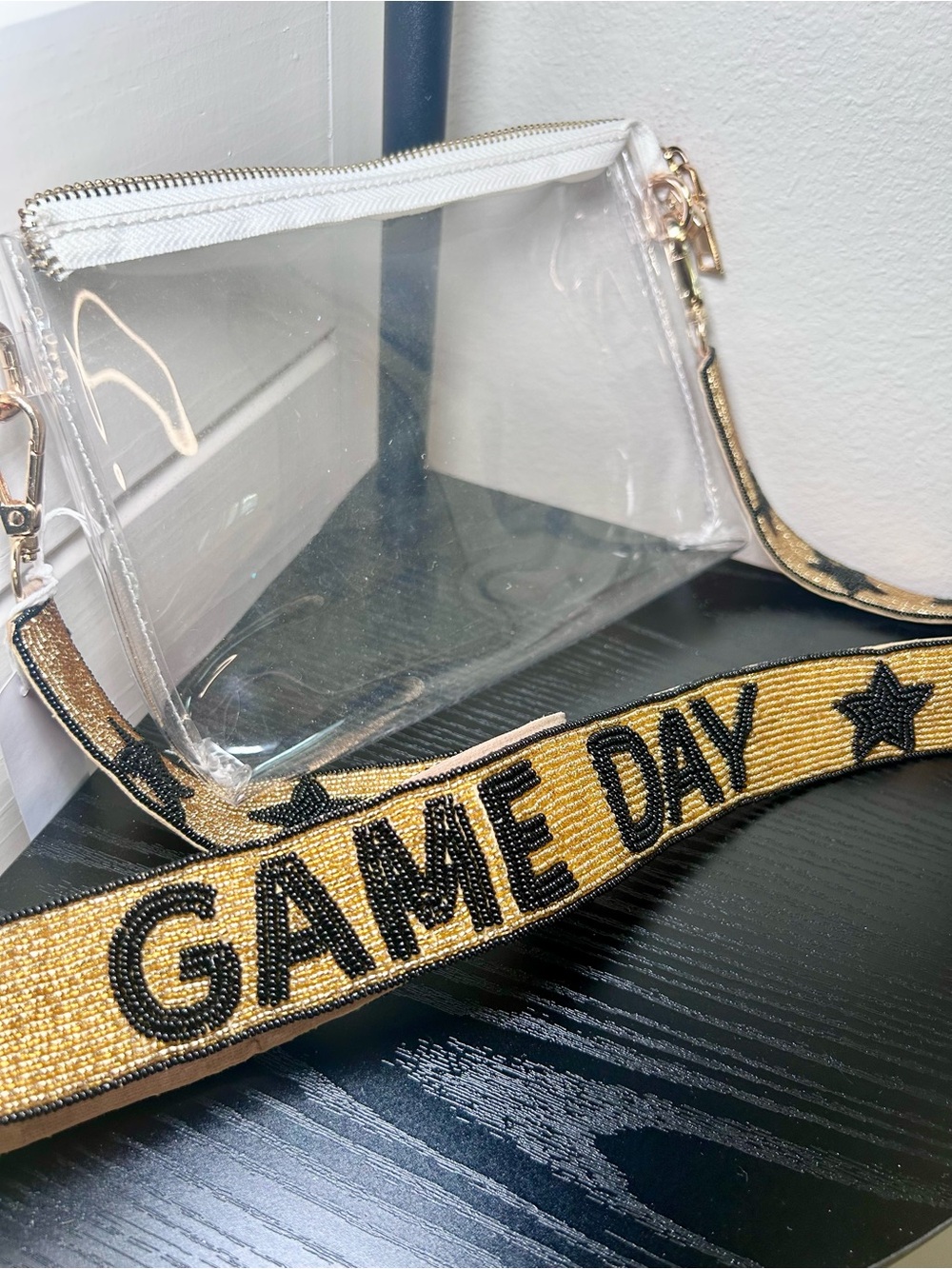 Beaded Gold 'Game Day' Strap